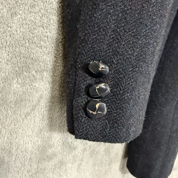 Circle S Western Blazer Sport Coat Navy Blue 46L Rodeo Cowboy Yoke Two Button - Picture 12 of 13